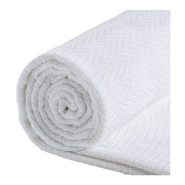 Copriletto in cotone riciclato bianco 260x280 cm Spike - Ixia-image-4