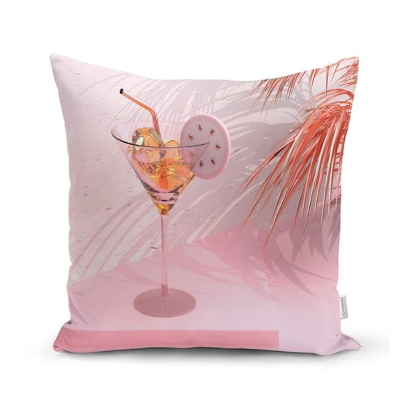 Federa Drink con BG rosa, 45 x 45 cm - Minimalist Cushion Covers