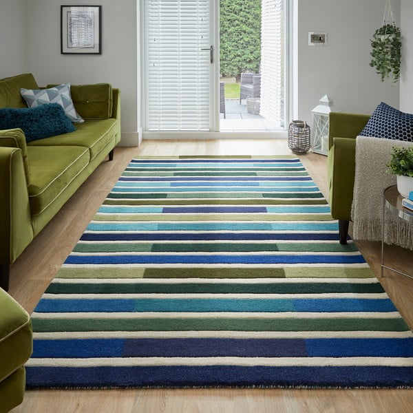Tappeto in lana verde 160x230 cm Piano - Flair Rugs-image-1