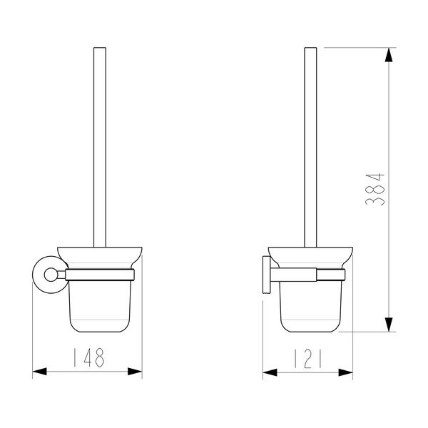 Scopino da parete in ottone nero X-Round - Sapho-image-1