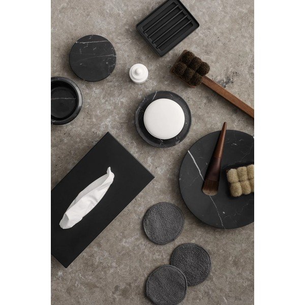 Dispenser di sapone in acciaio inox nero Nexio - Blomus-image-1