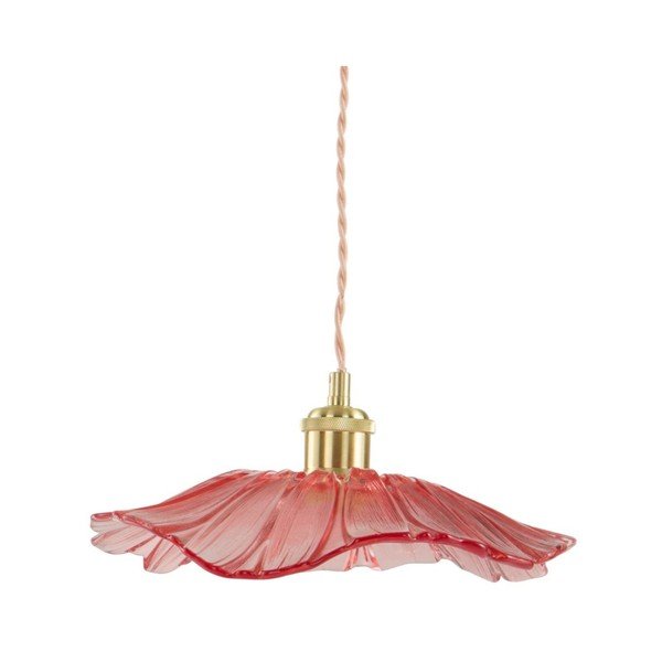 Lampadario rosso/dorato in vetro ø 30 cm Nugget – Jotex