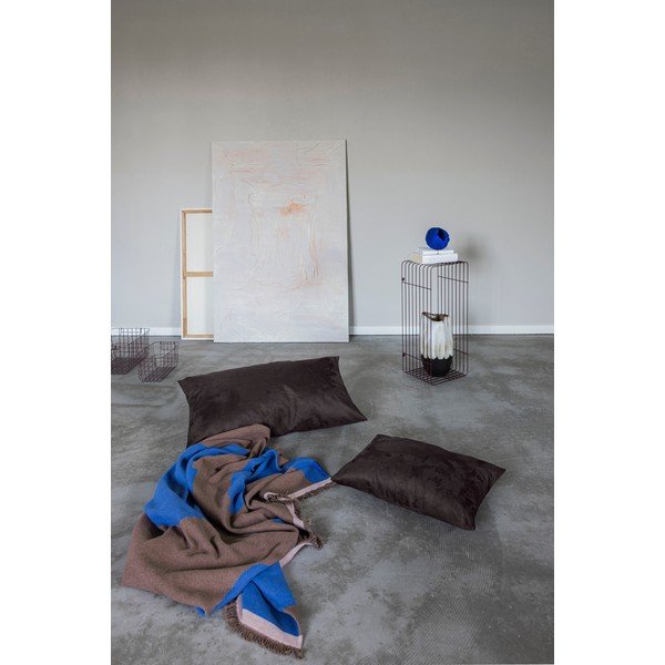 Coperta per TV burgundy/blu in cotone riciclato 130x175 cm Studio – Mette Ditmer Denmark-image-3