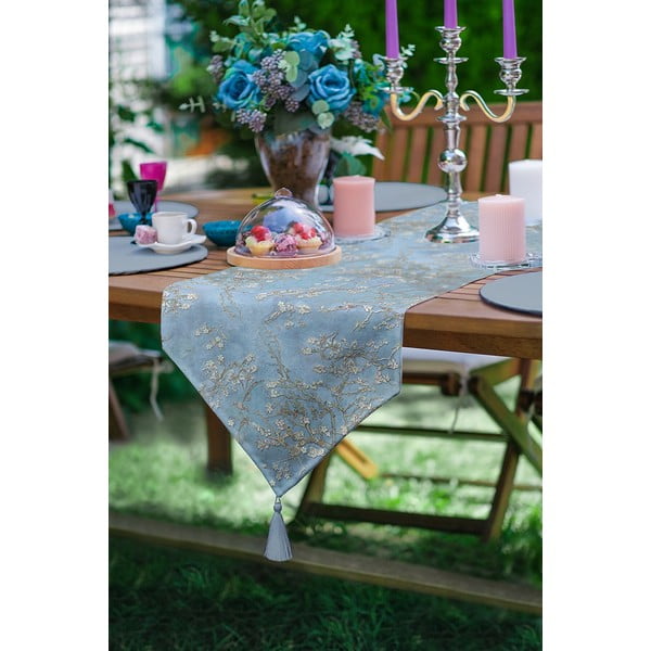 Runner 45x140 cm Blue Spring – Minimalist Cushion Covers-image-2