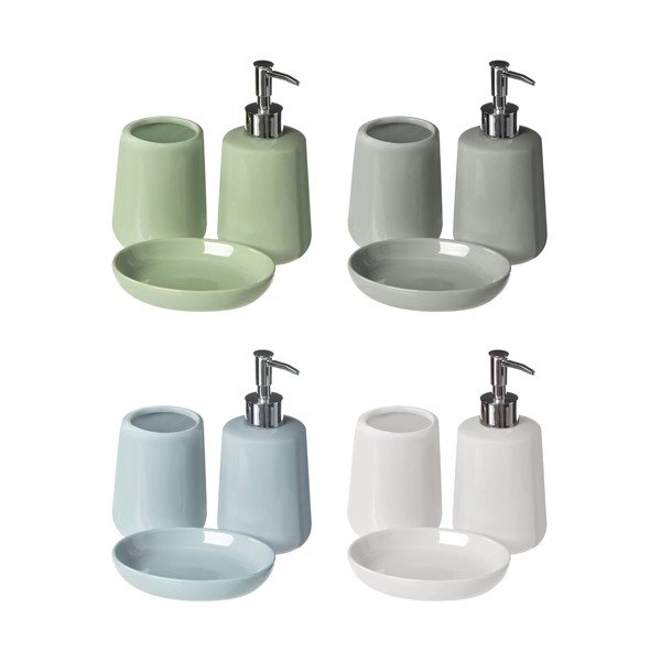 Set di accessori per il bagno in pietra bianco Moon – Premier Housewares-image-2