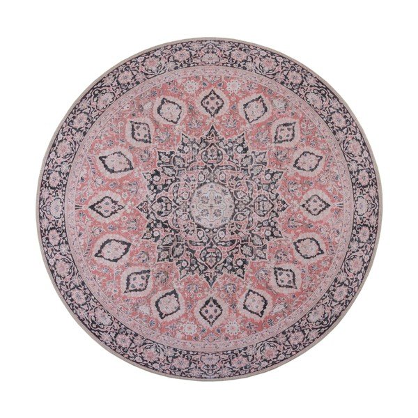 Tappeto rotondo lavabile rosa ø 180 cm FOLD Somerton - Flair Rugs-image-2