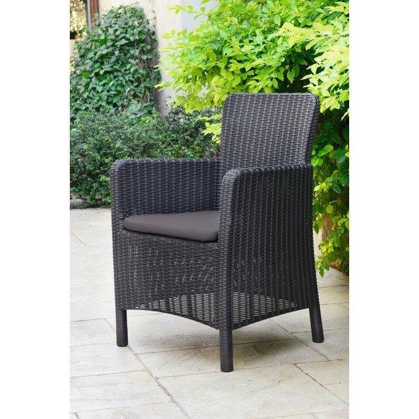 Sedia da giardino in plastica antracite Trenton - Keter-image-4