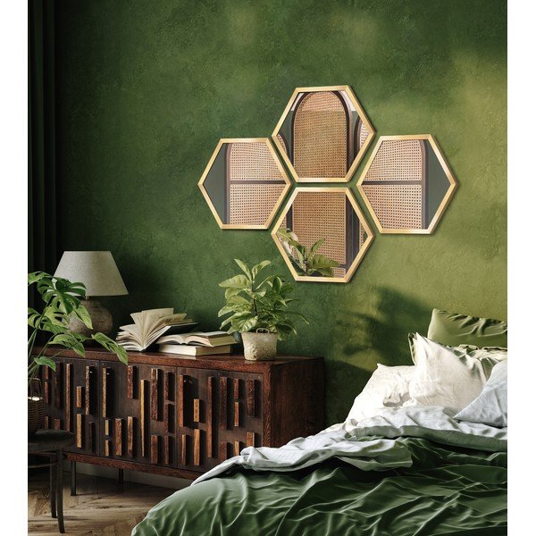 Specchi da parete in set da 4 35x40 cm Heksagon  -image-1