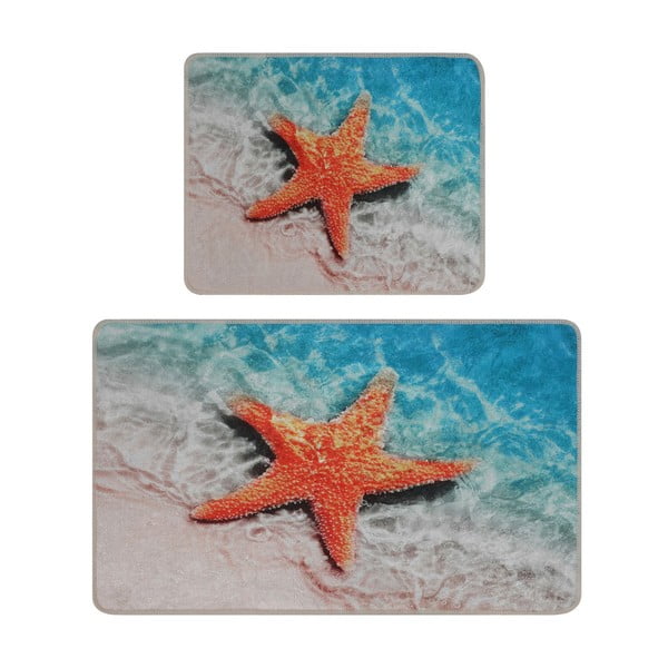 Set di tappetini per il bagno 2 pz 60x100 cm Stella – Foutastic