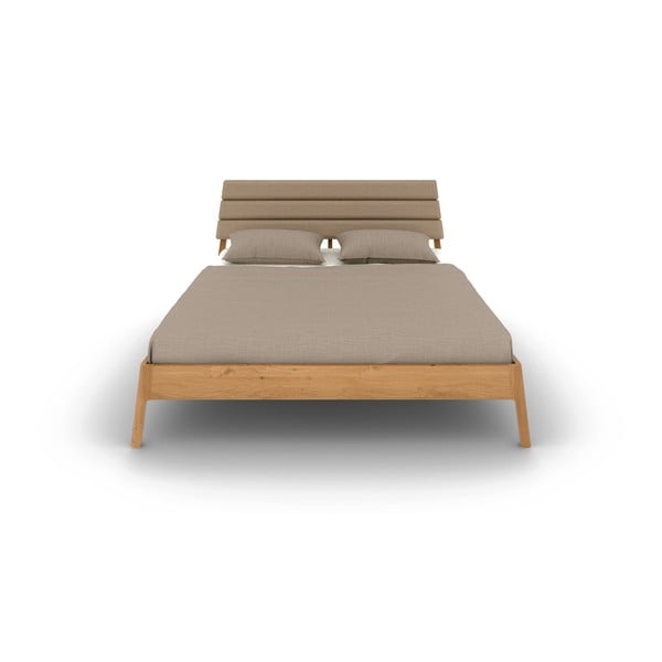 Letto matrimoniale in legno di quercia di colore naturale 160x200 cm Twig - The Beds-image-2