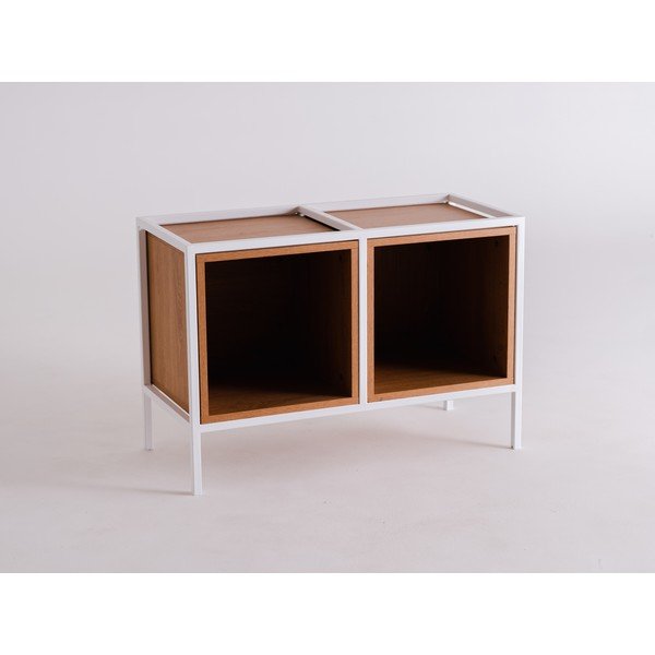 Libreria bianca in rovere 88x60 cm Skap - CustomForm-image-2