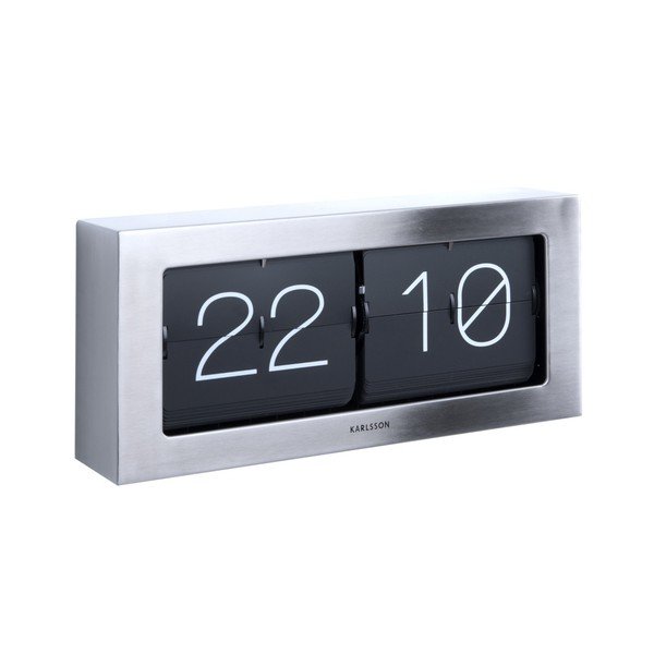 Orologio a ribalta in argento, 37 x 17,5 cm - Karlsson-image-1