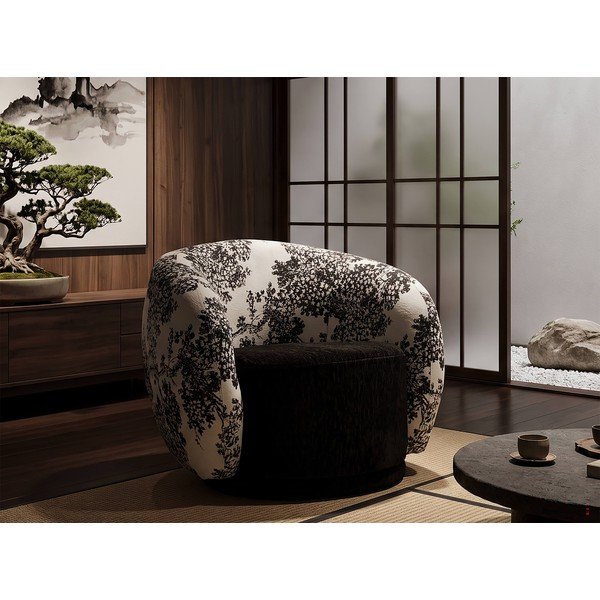 Poltrona bianca e nera Oriental Style – Mauro Ferretti-image-1