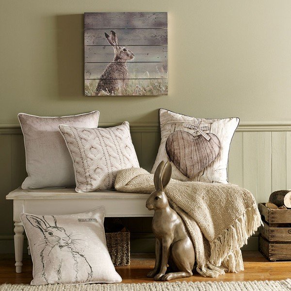 Quadro in legno di lepre, 50 x 50 cm - Graham & Brown-image-1