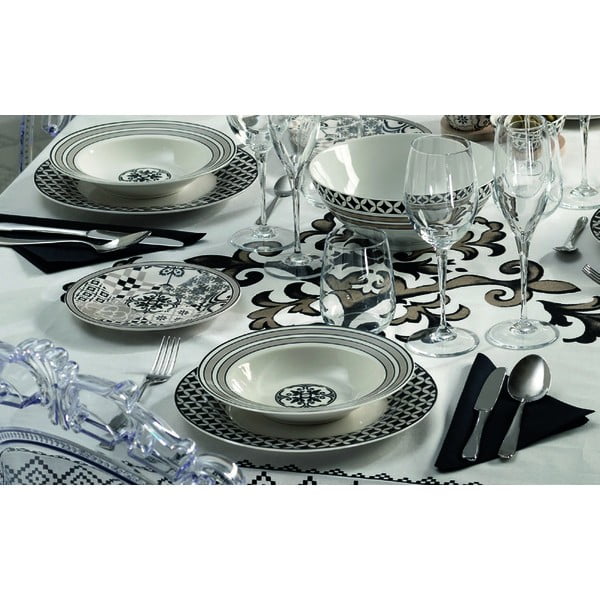 Set di piatti in porcellana da 18 pezzi Alhambra - Brandani-image-1