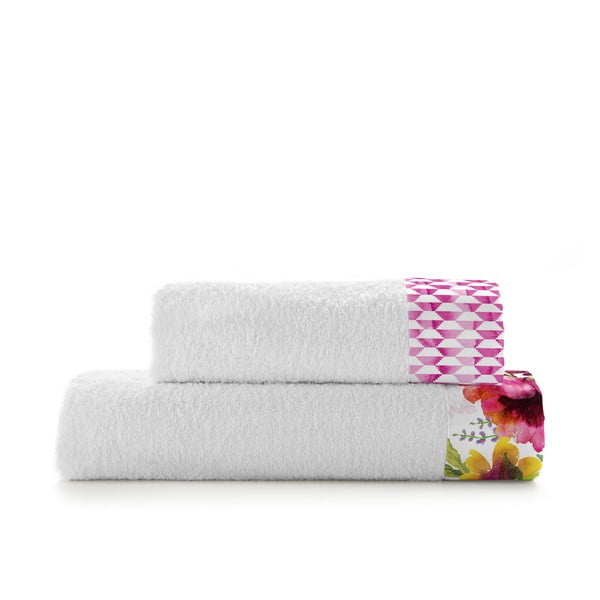 Set di 2 asciugamani in cotone Basic Cassia - Happy Friday-image-2