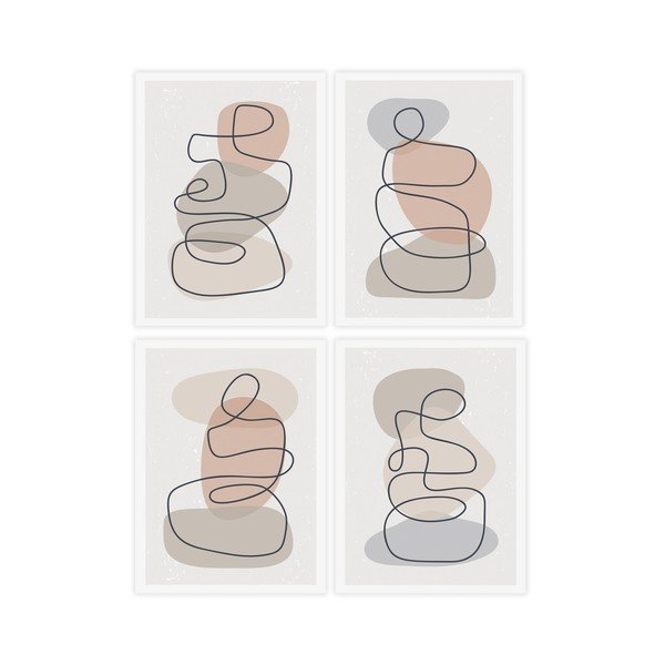 Quadri in set di 4 pezzi 30x40 cm - Casa Selección