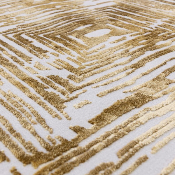 Tappeto dorato 120x170 cm Kuza Lines Gold – Asiatic Carpets-image-2
