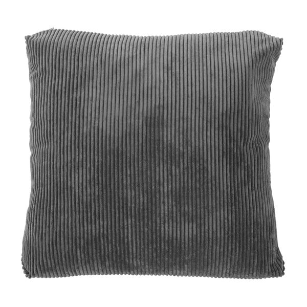 Cuscino decorativo grigio scuro a coste, 60 x 60 cm - Tiseco Home Studio