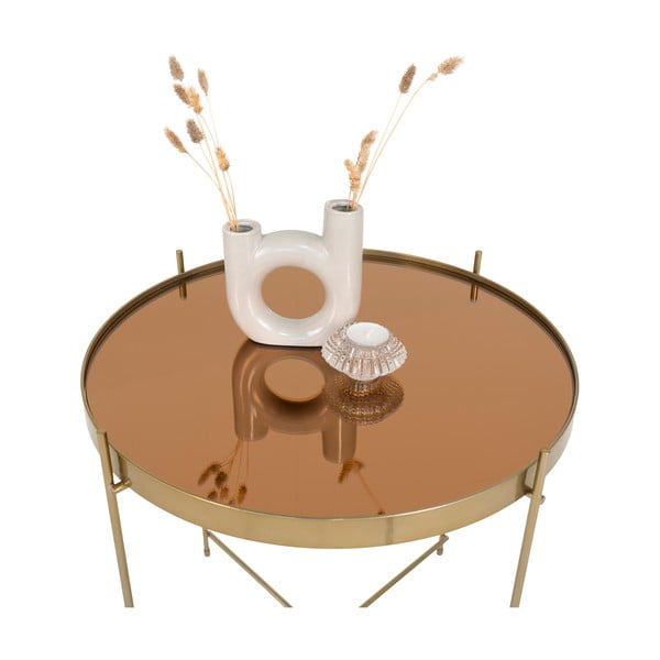 Tavolino rotondo in oro ø 48 cm Venezia - House Nordic-image-3