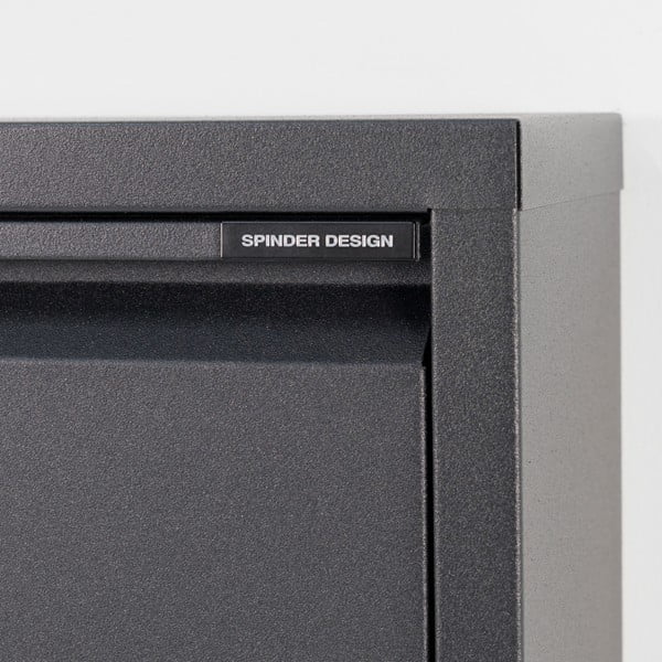 Scarpiera nera in metallo con ante ribaltabili 75x37,5x12,5 cm Billy – Spinder Design-image-1