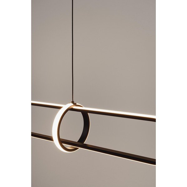 Lampadario LED nero in metallo Alken – Bizzotto-image-1