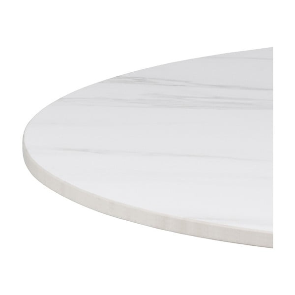 Tavolino rotondo bianco con piano in ceramica ø 60 cm Malta - Actona-image-3