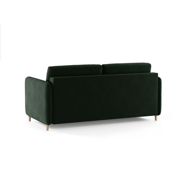 Divano verde scuro per il riposo quotidiano con rivestimento in velluto 184 cm – Micadoni -image-3