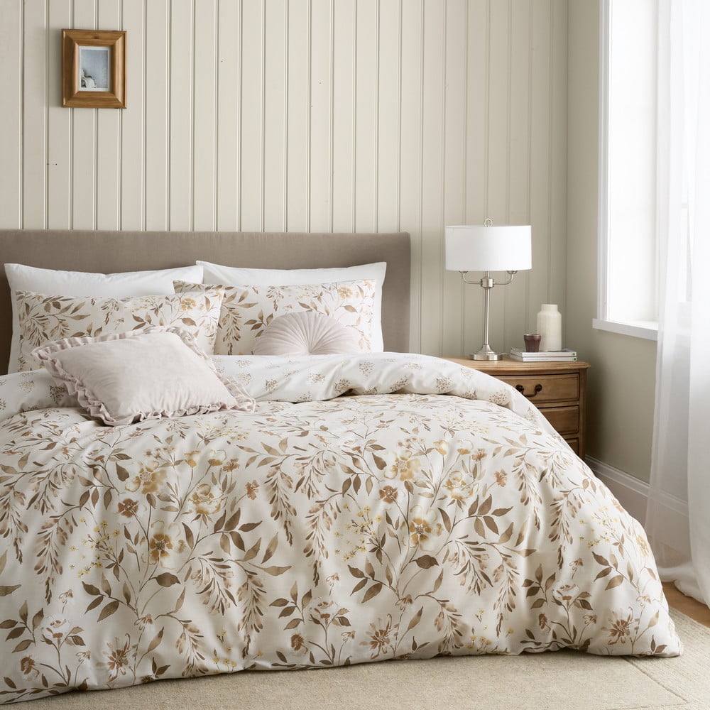 Set di biancheria da letto con stampa floreale e fiori di fiori botanici, copripiumino per bambini, ragazzi, ragazze, copriletto in microfibra, colore: viola