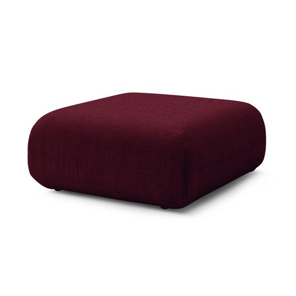 Pouf in velluto a coste bordeaux Lecomte - Bobochic Paris-image-3