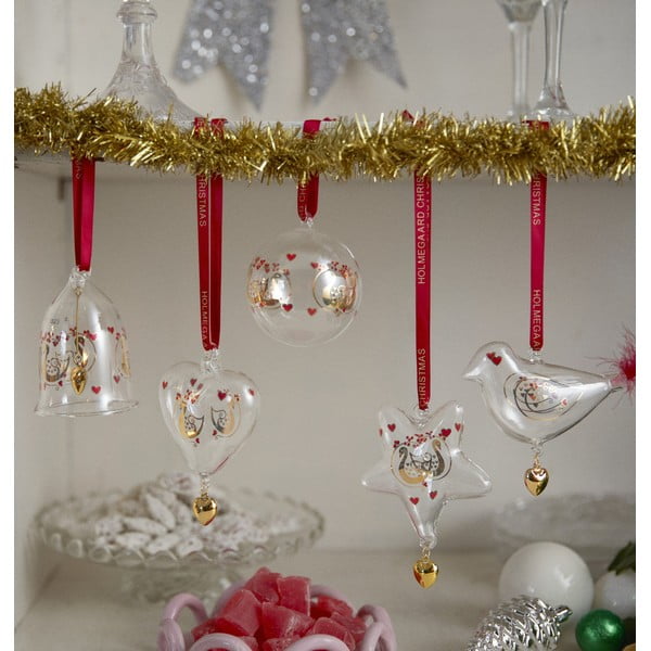 Decorazione per albero di natale in vetro soffiata a mano 8 cm Ann-Sofi Romme Annual Christmas Heart 2025 – Holmegaard-image-1