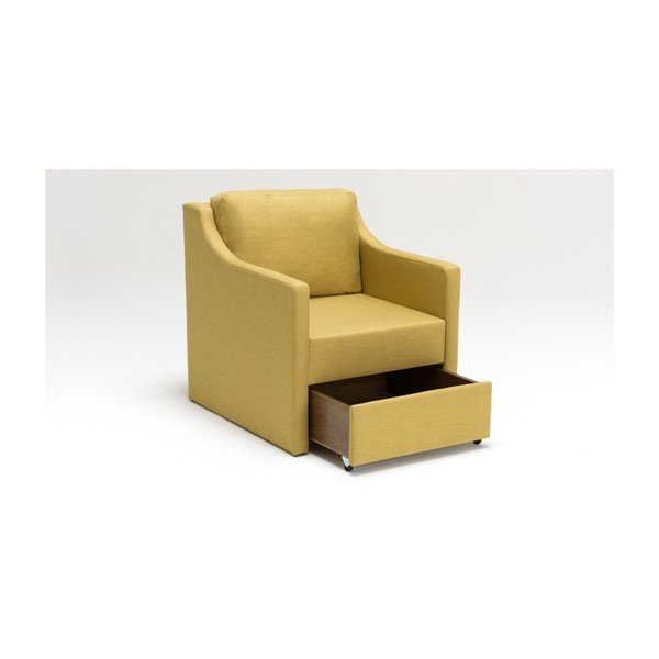 Poltrona gialla con contenitore Laila - Balcab Home-image-2