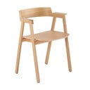 Sedia da pranzo di colore naturale in rovere massiccio con braccioli Flip – Gazzda