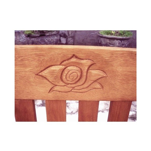 Panchina da giardino in legno marrone Harland - Garden Pleasure-image-1