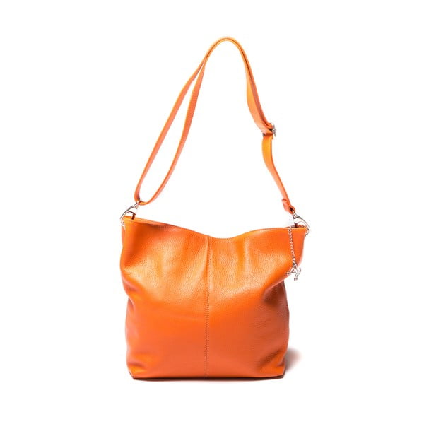 Oranžová kožená kabelka Luisa Vannini Gilliana-image-4
