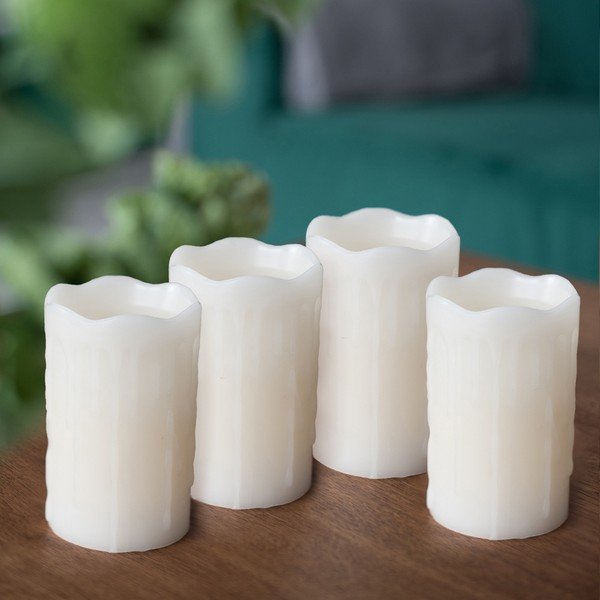 Set di 4 candele Subtle Light - DecoKing-image-1