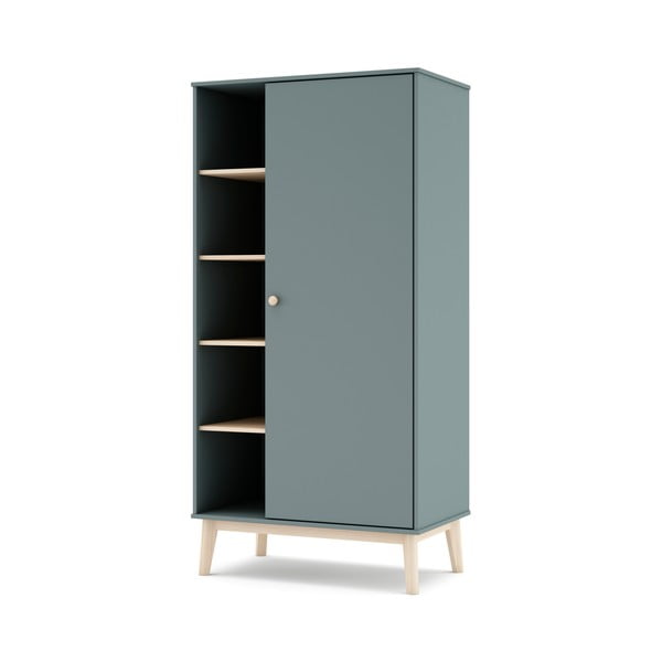 Armadio per bambini verde polveroso 90x180x52 cm Esteban – Marckeric-image-4