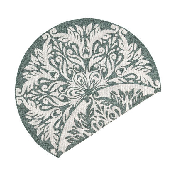 Tappeto per esterni verde e crema , ⌀ 140 cm Madrid - NORTHRUGS-image-2