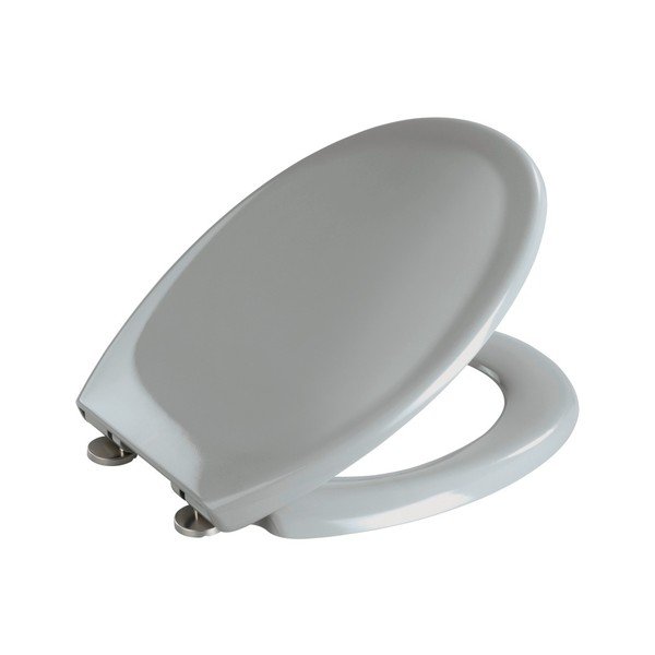 Sedile per wc grigio chiaro con chiusura facilitata Premium , 45,2 x 37,6 cm Ottana - Wenko-image-1