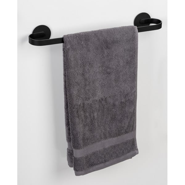 Porta asciugamani in metallo autoportante nero opaco Bivio - Wenko-image-1