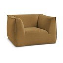 Poltrona color senape con rivestimento in velluto a coste Giorgia – Bobochic Paris