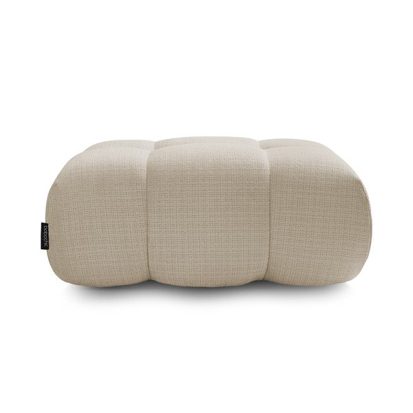 Poggiapiedi beige con rivestimento in ciniglia Ivane – Bobochic Paris