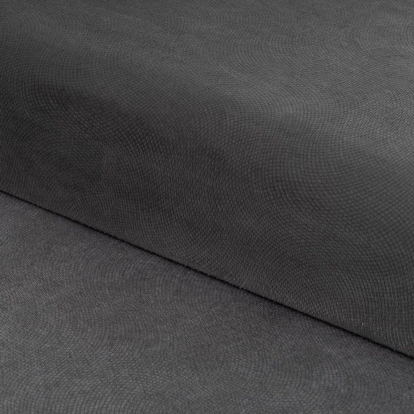 Poggiapiedi in velluto grigio scuro Estela - Casa Selección-image-1