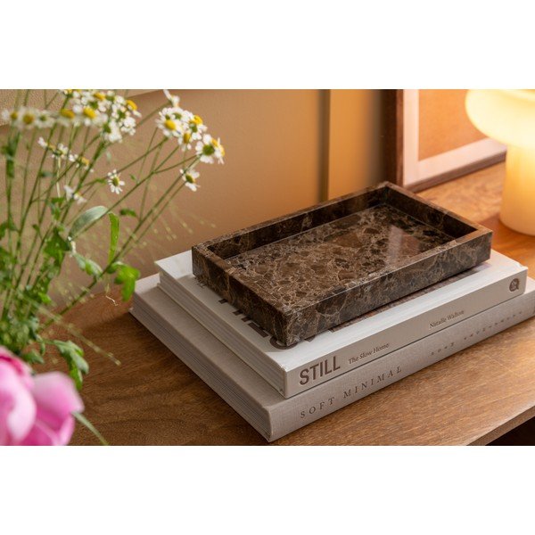 Vassoio decorativo in marmo 15x25 cm Lazio – PT LIVING-image-1