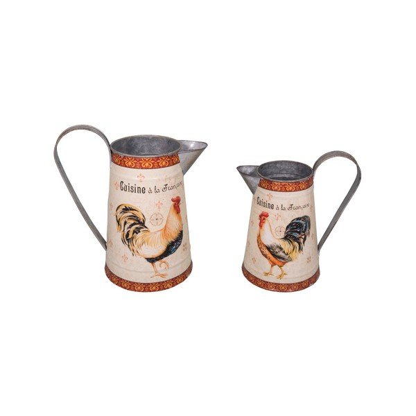 Set di 2 caraffe Gallo in metallo Broc - Antic Line