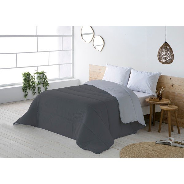 Copriletto grigio scuro per letto matrimoniale Bea, 270 x 200 cm - Boheme-image-1