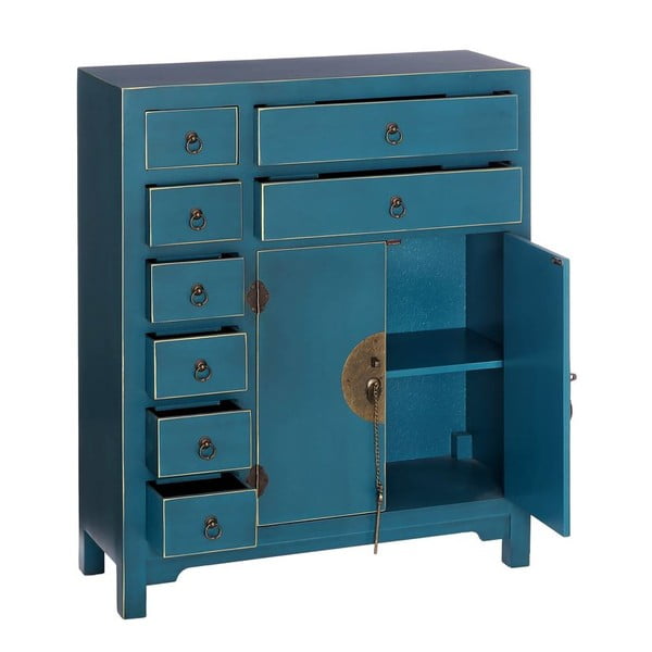 Cassettiera alta blu 73x90 cm Oriente - Ixia-image-2