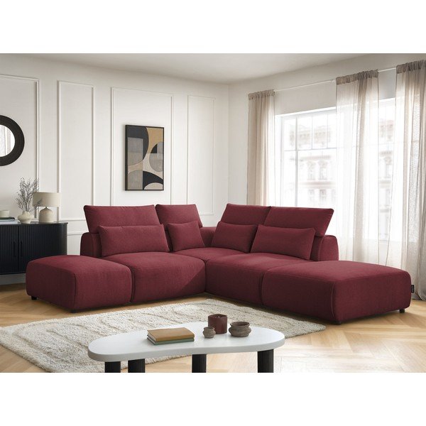 Divano angolare componibile rosso reclinabile Jana – Bobochic Paris-image-4