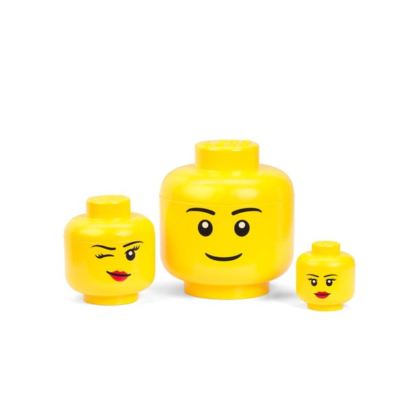 Scatola gialla a forma di testa di Winky, ⌀ 16,3 cm - LEGO®-image-2
