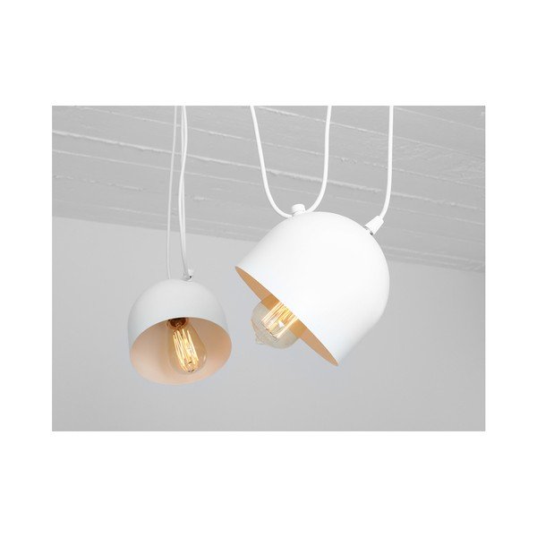 Lampada a sospensione bianca per 2 lampadine Popo - CustomForm-image-4